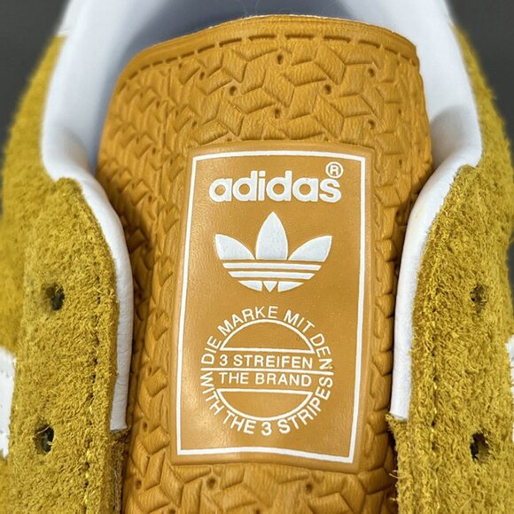 Adidas Originals Gazelle Indoor Gum Sole Trainers In Mustard Yellow - White - Picture 7 of 10